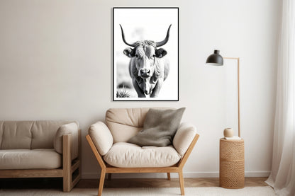 Plakat  Vintage Artystyczny | Krowa | Portret Zwierząt Pop Art