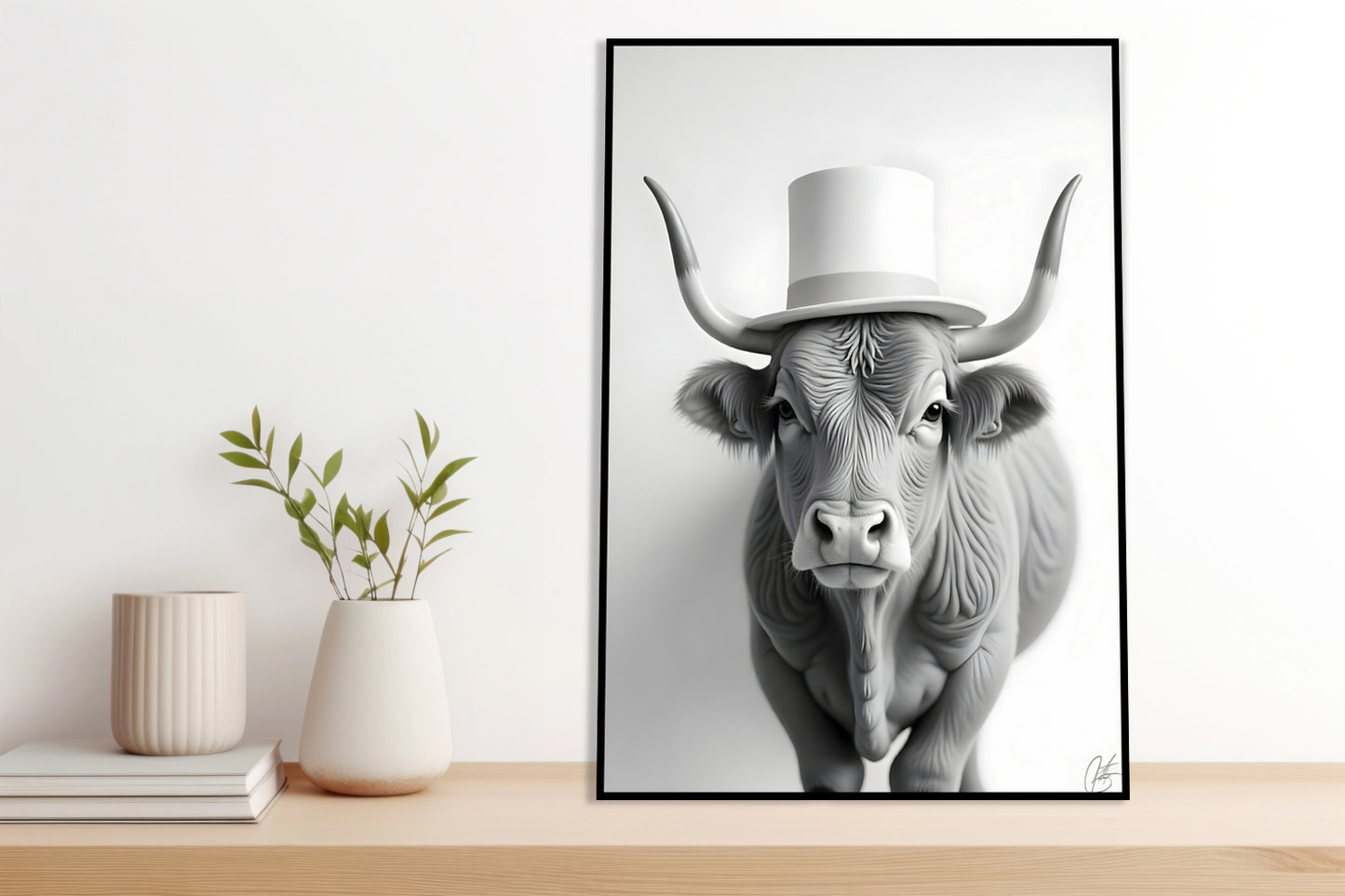Plakat  Vintage Artystyczny | Krowa 2 | Portret Zwierząt Pop Art
