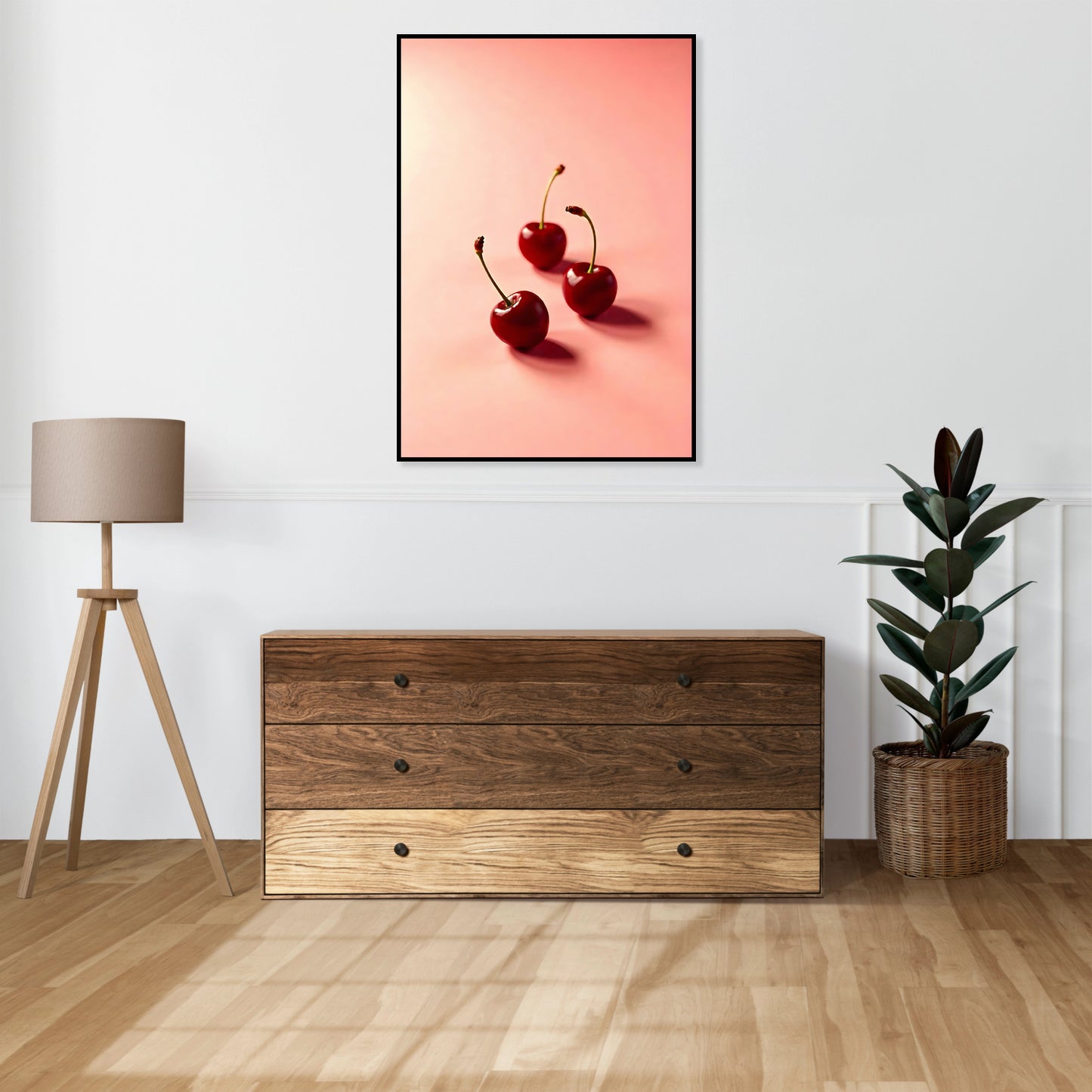 Plakat  Nowoczesny Owoce I Czereśnie I Pop Art Vintage do Salonu