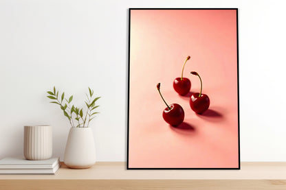 Plakat  Nowoczesny Owoce I Czereśnie I Pop Art Vintage do Salonu