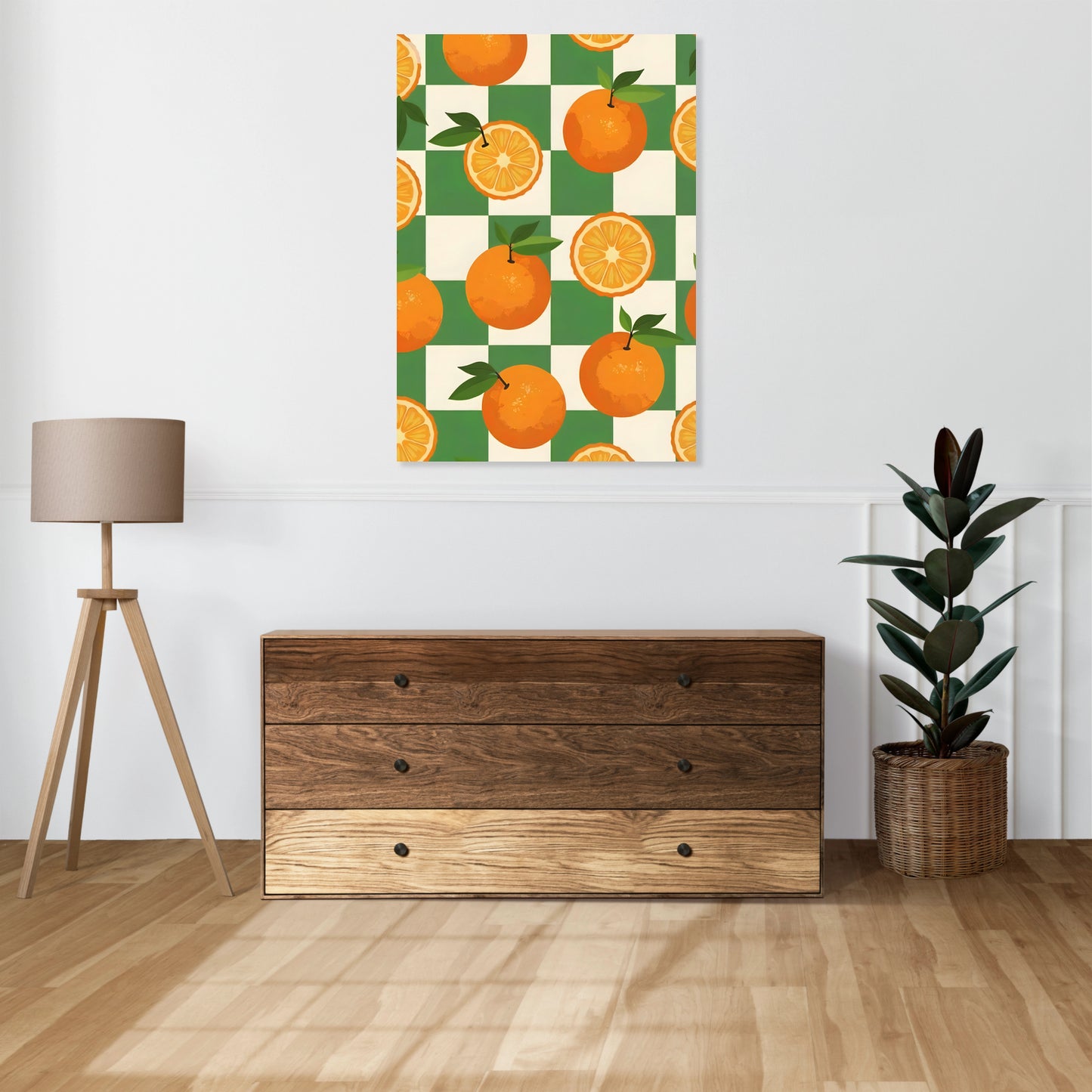 Obraz   Nowoczesny Owoce I Pomarańcze 3 I Pop Art Vintage do Salonu