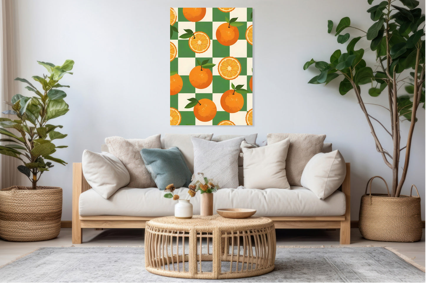 Obraz   Nowoczesny Owoce I Pomarańcze 3 I Pop Art Vintage do Salonu