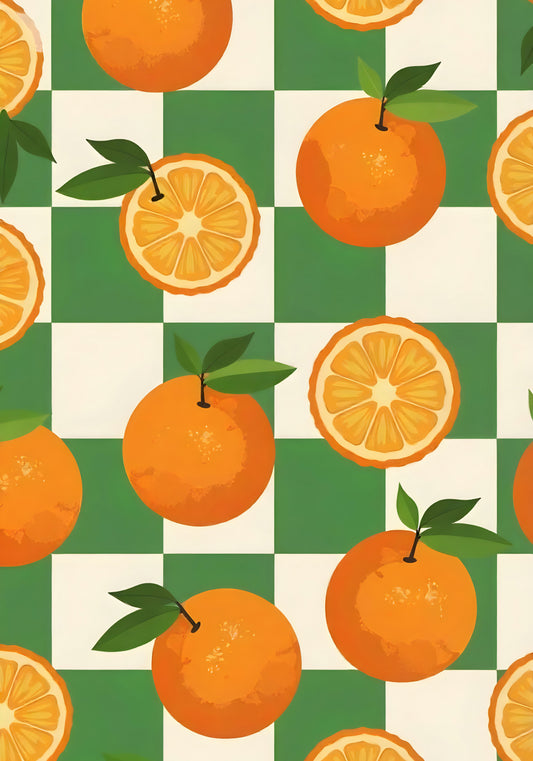 Plakat   Nowoczesny Owoce I Pomarańcze 3 I Pop Art Vintage do Salonu