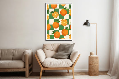 Plakat   Nowoczesny Owoce I Pomarańcze 3 I Pop Art Vintage do Salonu