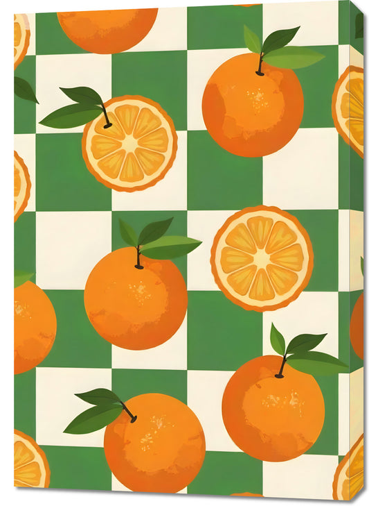 Obraz   Nowoczesny Owoce I Pomarańcze 3 I Pop Art Vintage do Salonu