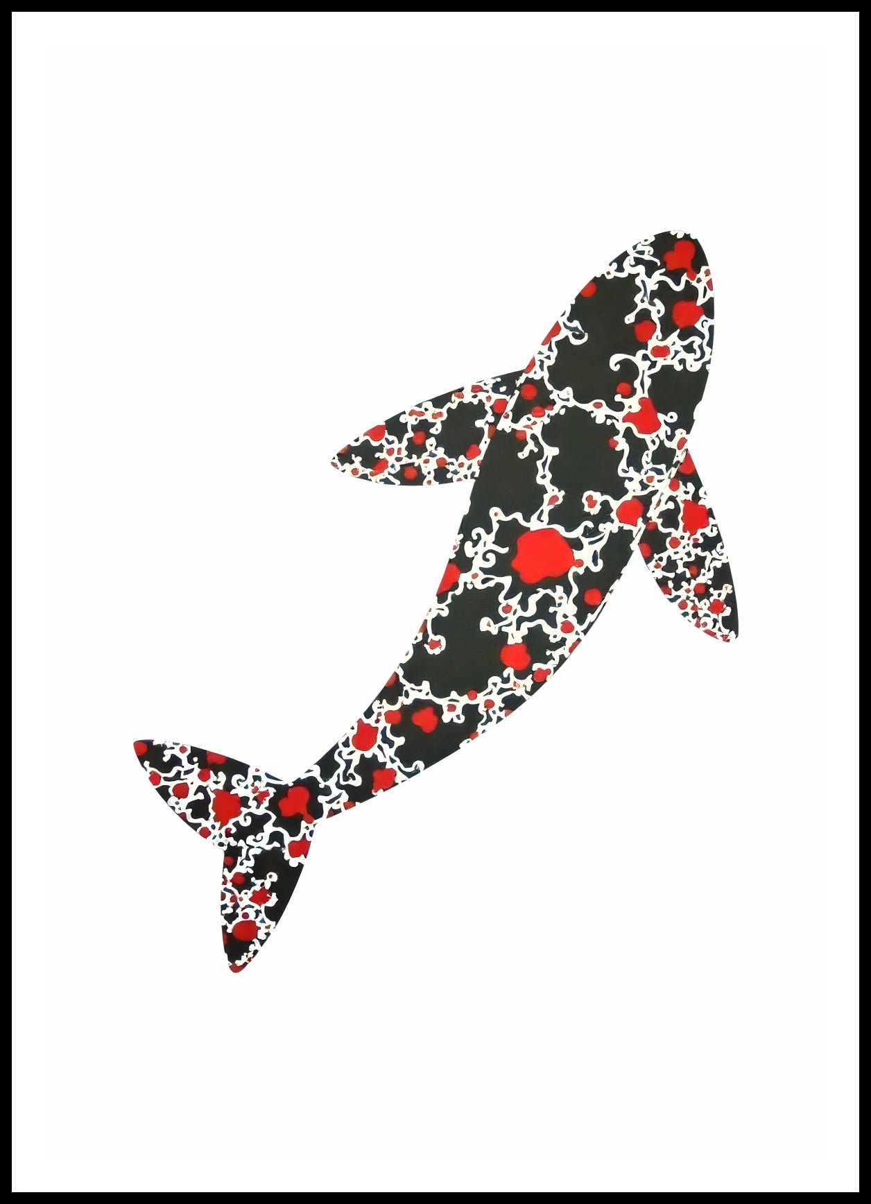 Plakat  Wieloryb Minimalistyczny , Wnętrza Styl Skandynawski, Boho