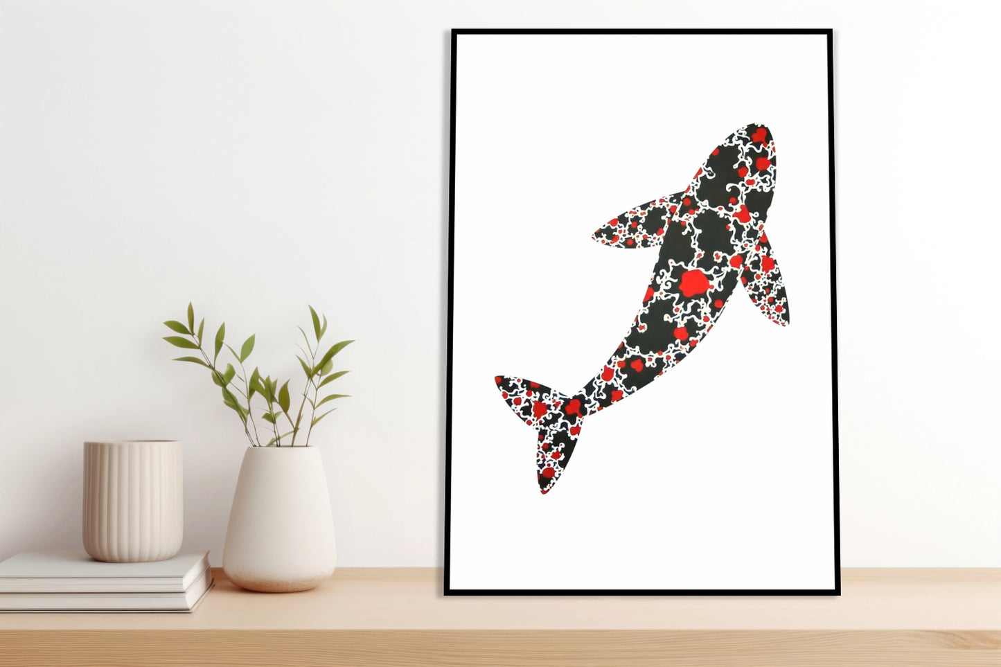 Plakat  Wieloryb Minimalistyczny , Wnętrza Styl Skandynawski, Boho