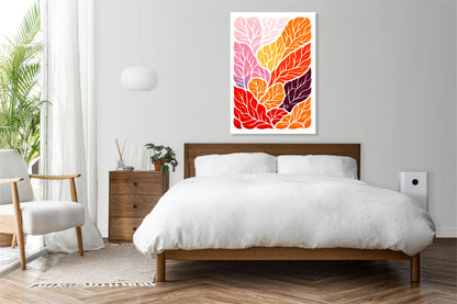 Obraz  Listki Minimalistyczny , Wnętrza Styl Skandynawski, Boho