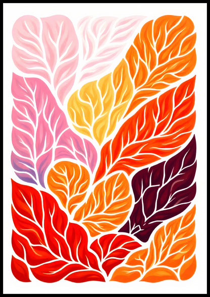 Plakat  Listki Minimalistyczny , Wnętrza Styl Skandynawski, Boho