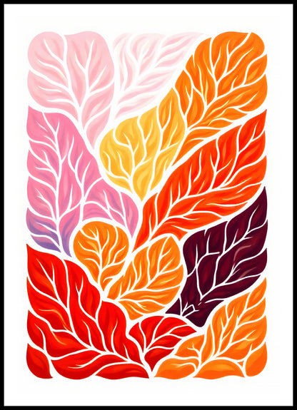 Plakat  Listki Minimalistyczny , Wnętrza Styl Skandynawski, Boho
