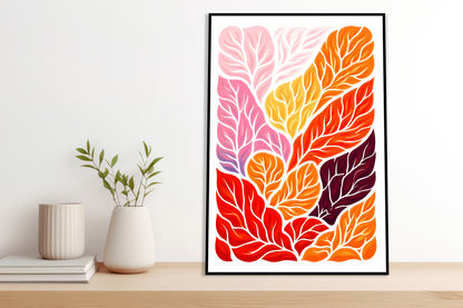 Plakat  Listki Minimalistyczny , Wnętrza Styl Skandynawski, Boho