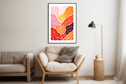 Plakat  Listki Minimalistyczny , Wnętrza Styl Skandynawski, Boho