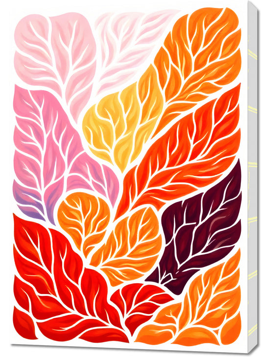 Obraz  Listki Minimalistyczny , Wnętrza Styl Skandynawski, Boho