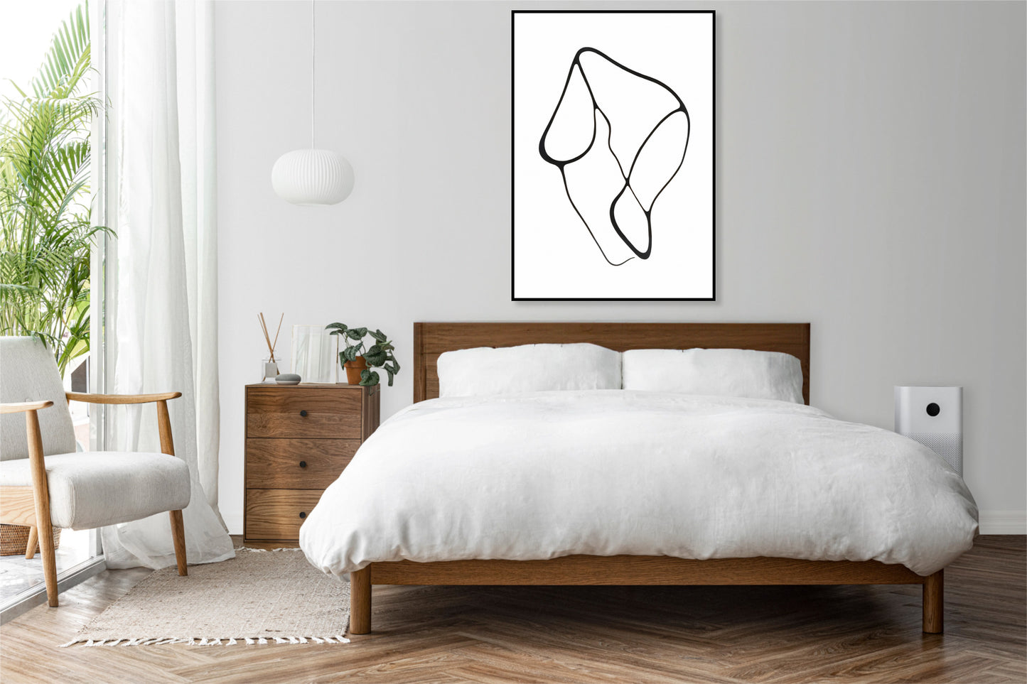 Plakat  Kreśla 1 Minimalistyczny , Wnętrza Styl Skandynawski, Boho
