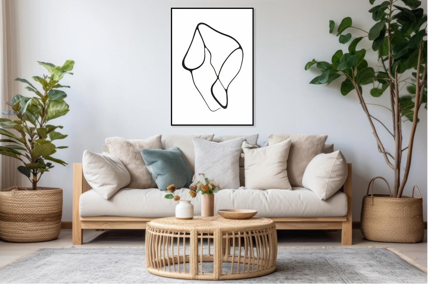 Plakat  Kreśla 1 Minimalistyczny , Wnętrza Styl Skandynawski, Boho