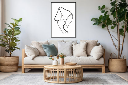 Plakat  Kreśla 1 Minimalistyczny , Wnętrza Styl Skandynawski, Boho