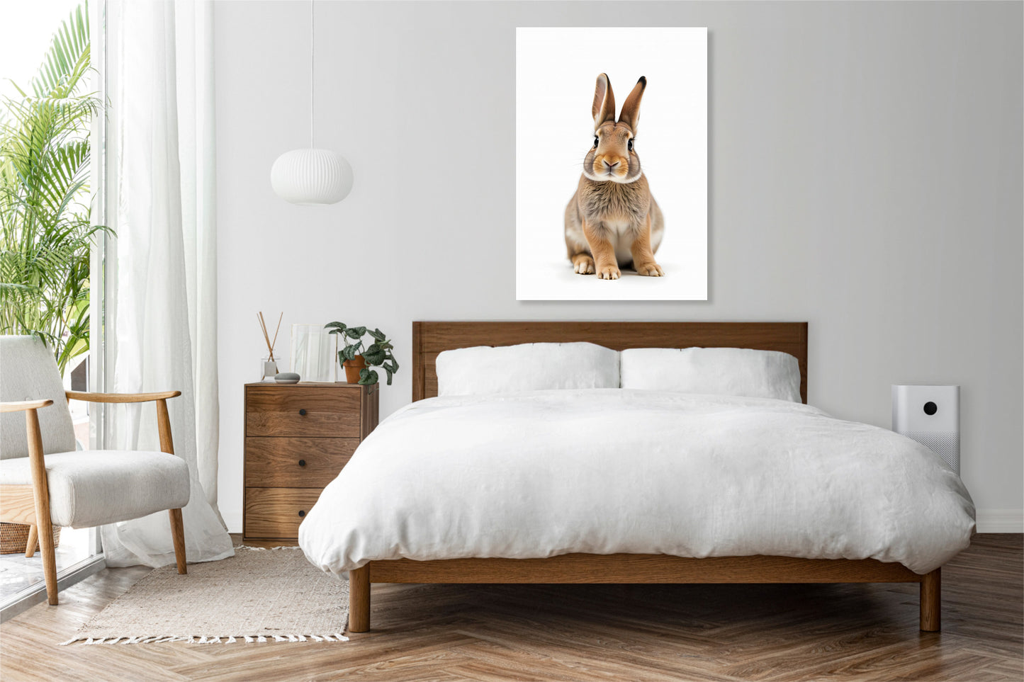Obraz  Vintage Artystyczny | Królik 2 | Portret Zwierząt Pop Art