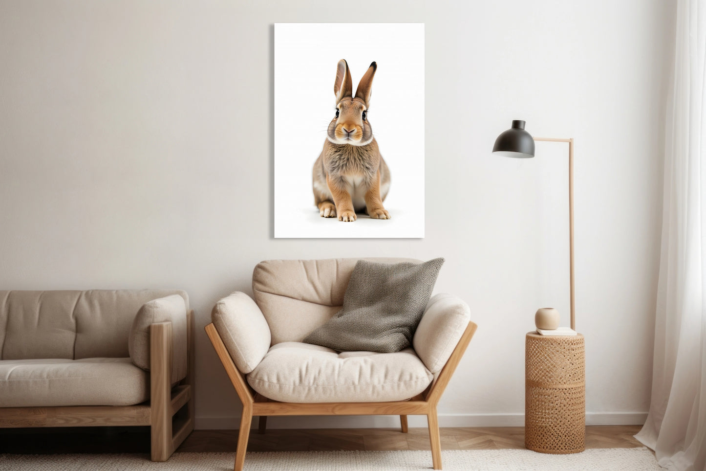 Obraz  Vintage Artystyczny | Królik 2 | Portret Zwierząt Pop Art