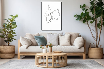 Plakat  Kreśla 2 Minimalistyczny , Wnętrza Styl Skandynawski, Boho