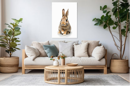 Obraz  Vintage Artystyczny | Królik 3 | Portret Zwierząt Pop Art