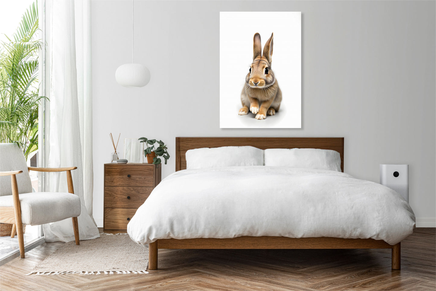Obraz  Vintage Artystyczny | Królik 3 | Portret Zwierząt Pop Art