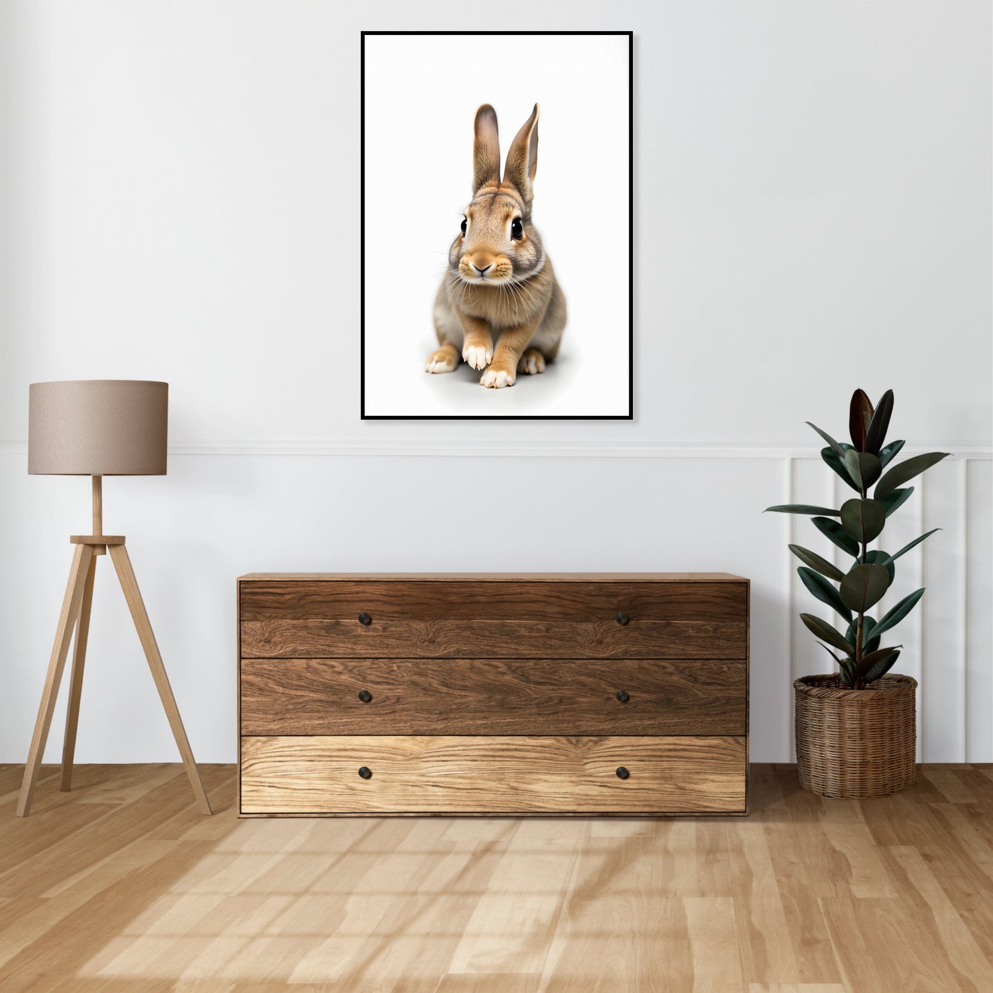 Plakat  Vintage Artystyczny | Królik 3 | Portret Zwierząt Pop Art