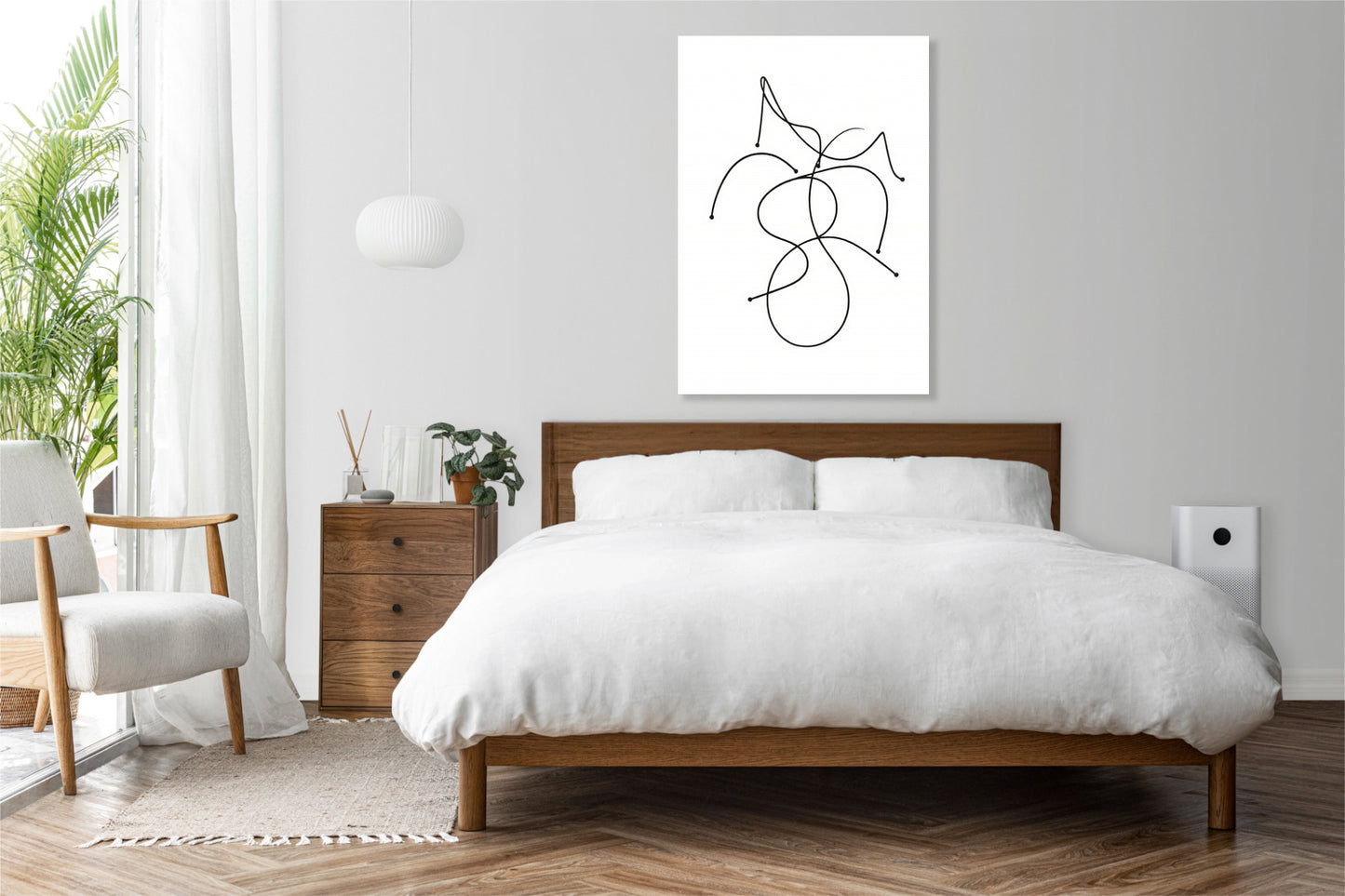 Obraz   Kreśla 3 Minimalistyczny , Wnętrza Styl Skandynawski, Boho