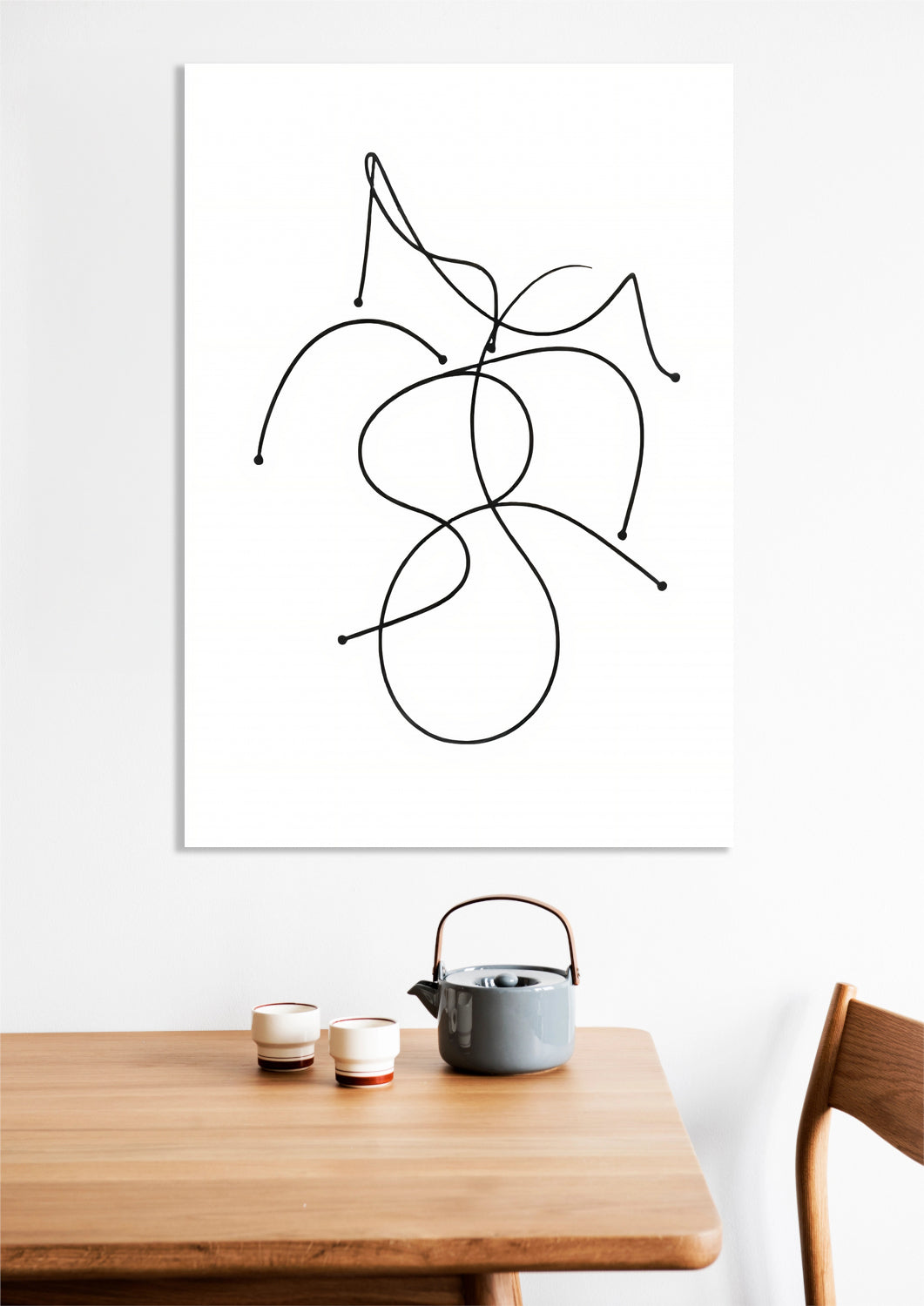 Obraz   Kreśla 3 Minimalistyczny , Wnętrza Styl Skandynawski, Boho