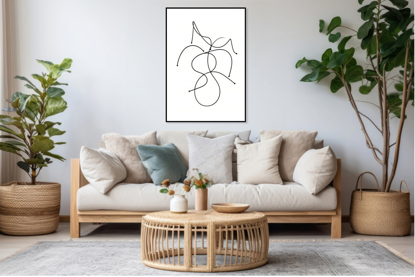 Plakat   Kreśla 3 Minimalistyczny , Wnętrza Styl Skandynawski, Boho