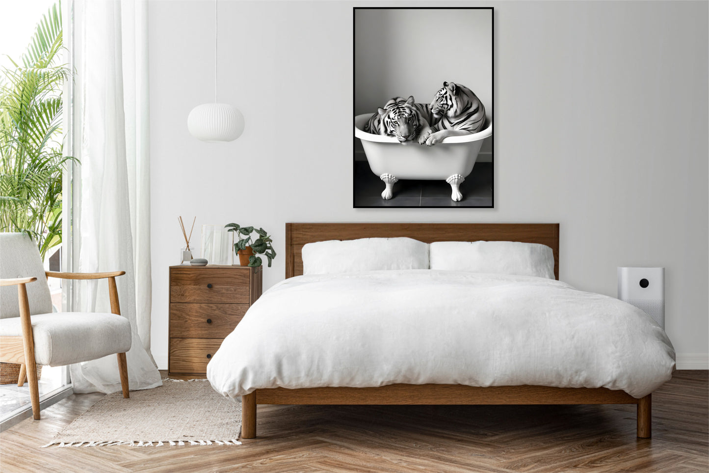 Plakat  Vintage Artystyczny | Tygrysy | Portret Zwierząt Pop Art