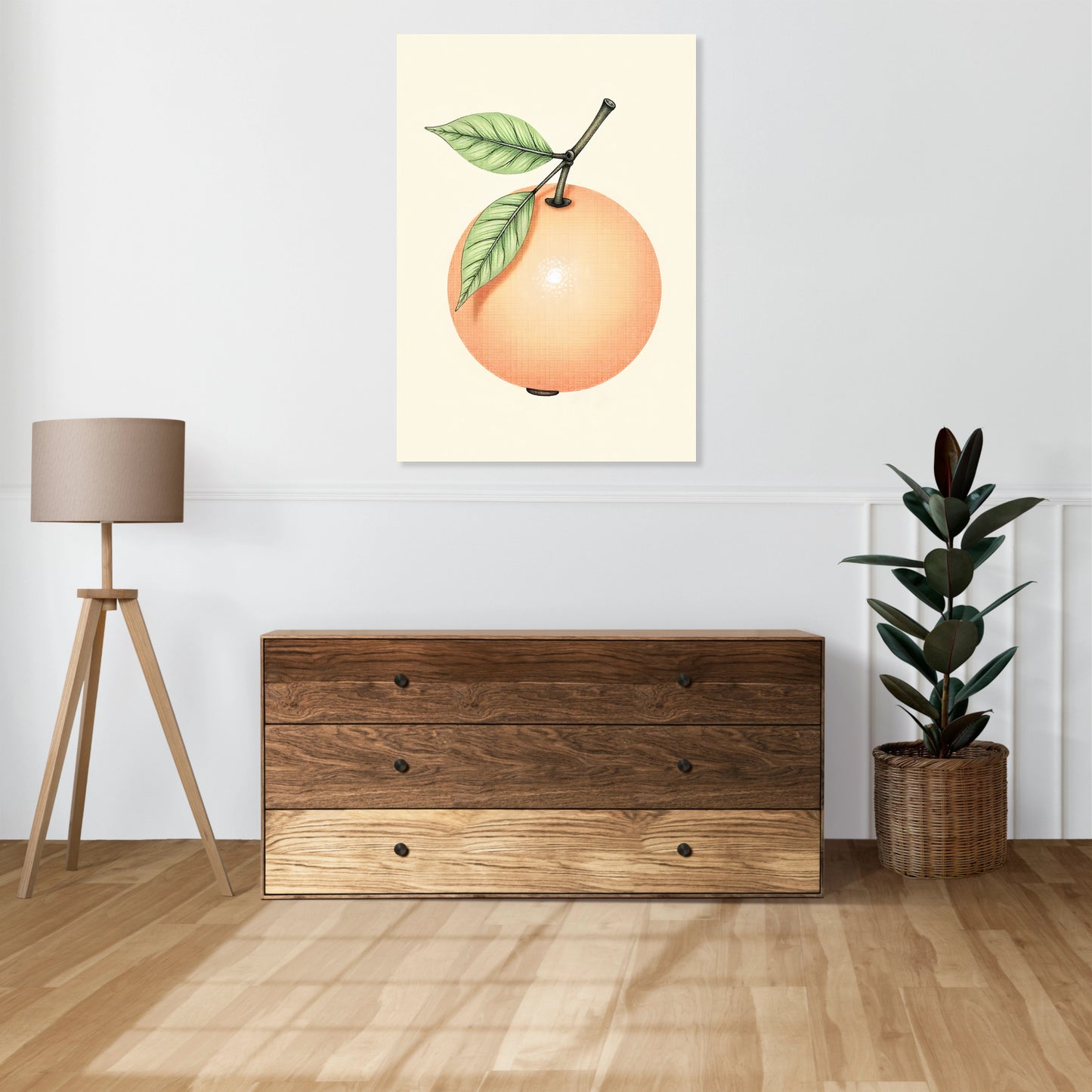 Obraz  Oranż Minimalistyczny , Wnętrza Styl Skandynawski, Boho