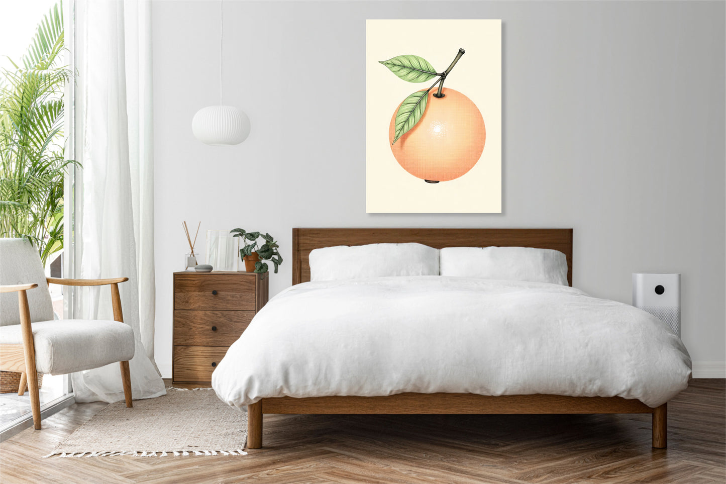 Obraz  Oranż Minimalistyczny , Wnętrza Styl Skandynawski, Boho