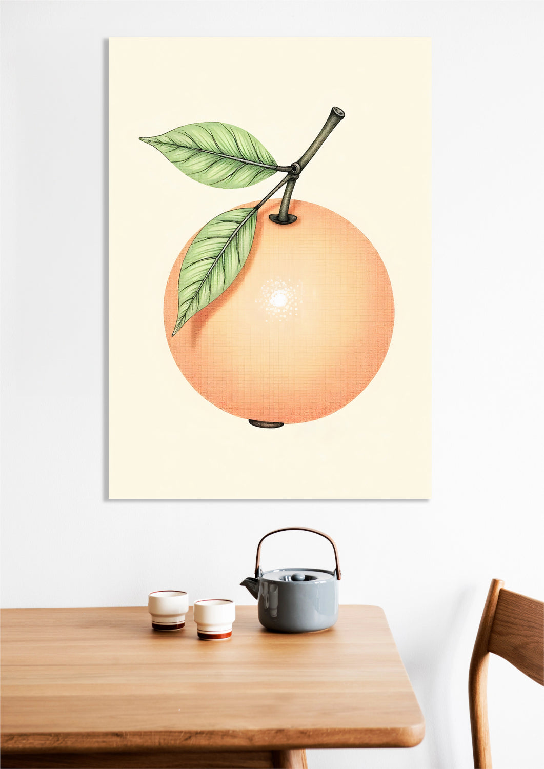 Obraz  Oranż Minimalistyczny , Wnętrza Styl Skandynawski, Boho