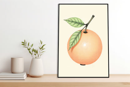 Plakat  Oranż Minimalistyczny , Wnętrza Styl Skandynawski, Boho