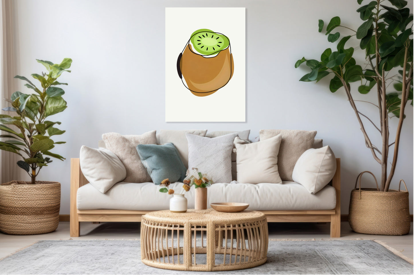 Obraz   Nowoczesny Owoce I Kiwi I Pop Art Vintage
