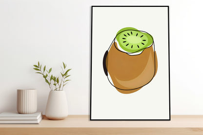 Plakat   Nowoczesny Owoce I Kiwi I Pop Art Vintage