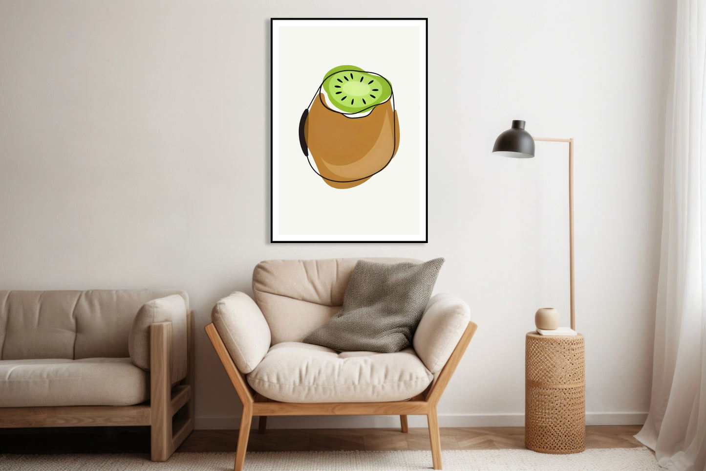 Plakat   Nowoczesny Owoce I Kiwi I Pop Art Vintage