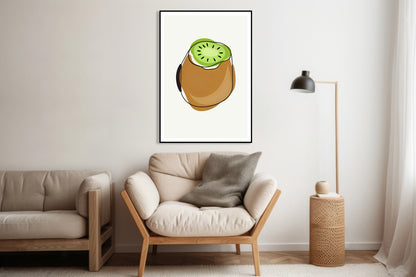 Plakat   Nowoczesny Owoce I Kiwi I Pop Art Vintage