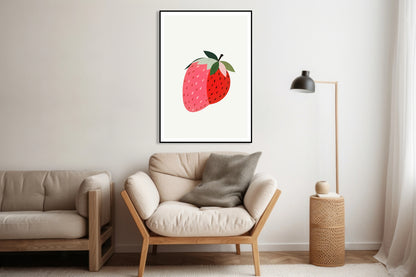 Plakat  Nowoczesny Owoce I TruskawkaI Pop Art Vintage