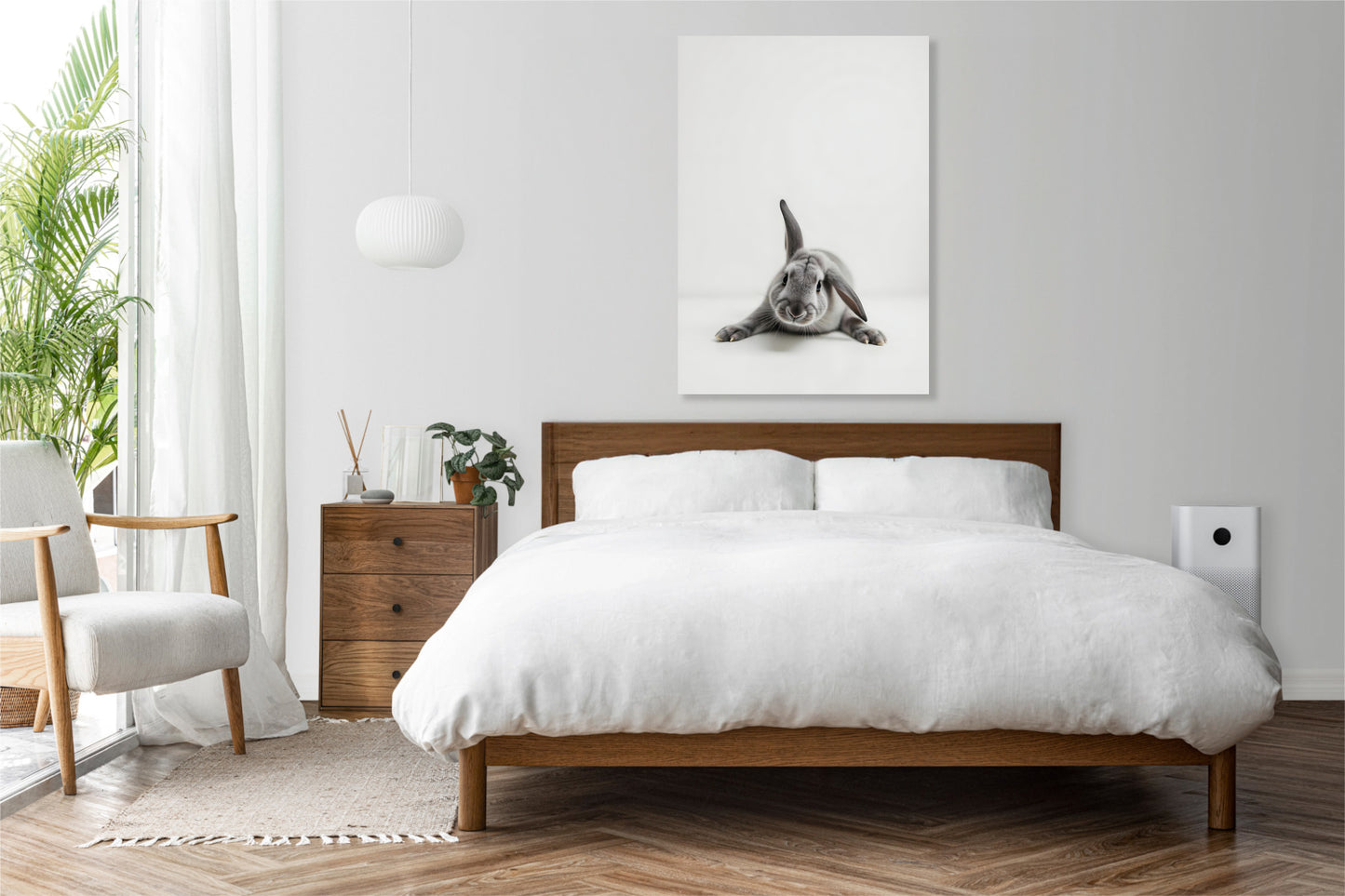 Obraz  Vintage Artystyczny | Zając | Portret Zwierząt Pop Art