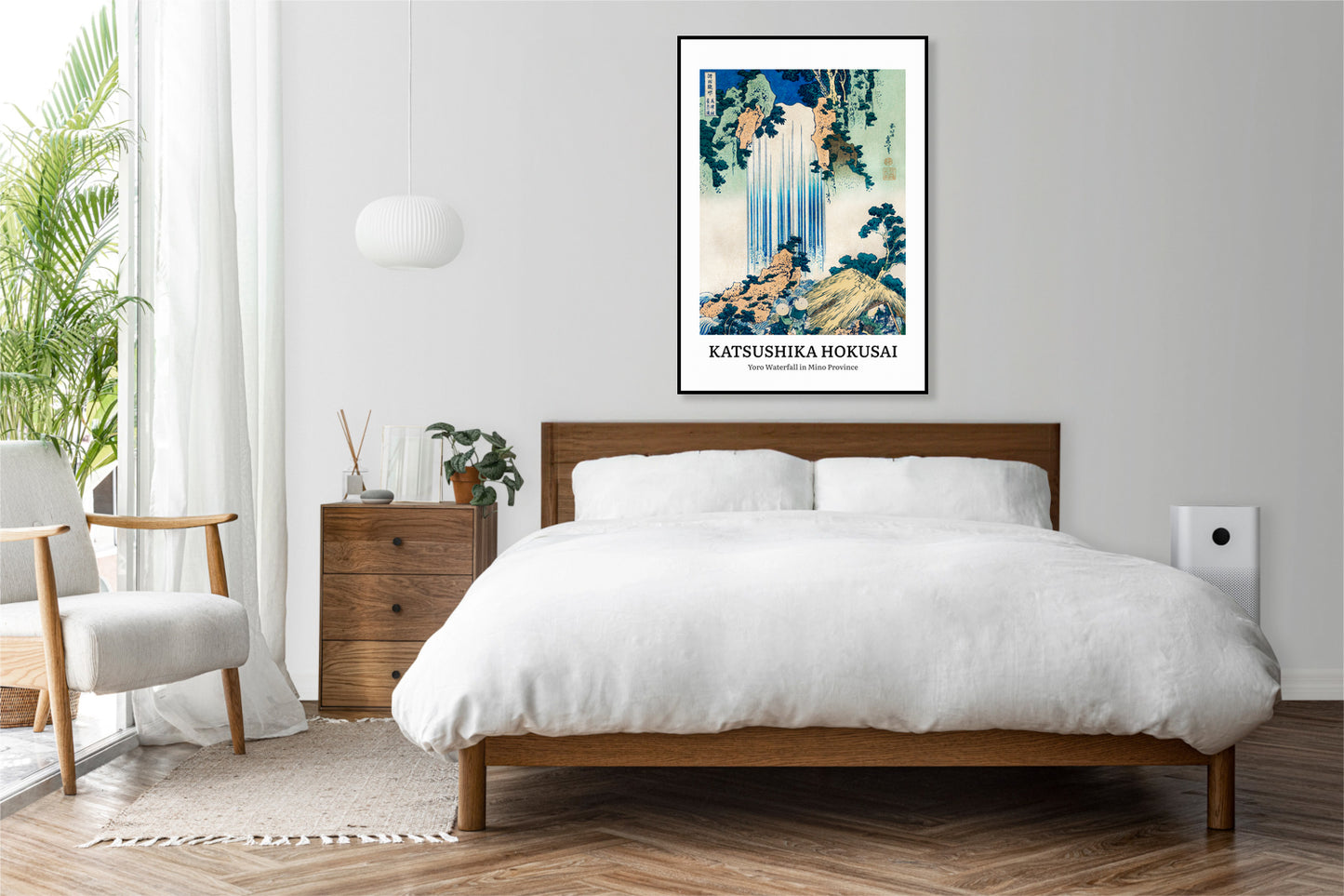 Obraz  Design Yoro Waterfall, Hokusai Vintage do Salonu