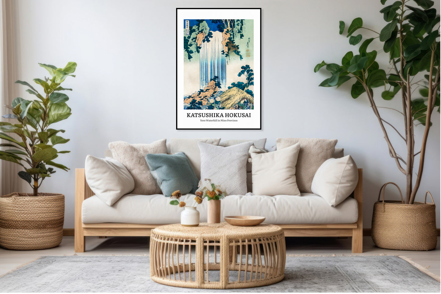 Obraz  Design Yoro Waterfall, Hokusai Vintage do Salonu
