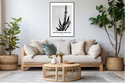 Obraz  Design Bamboo, Hokusai Vintage do Salonu