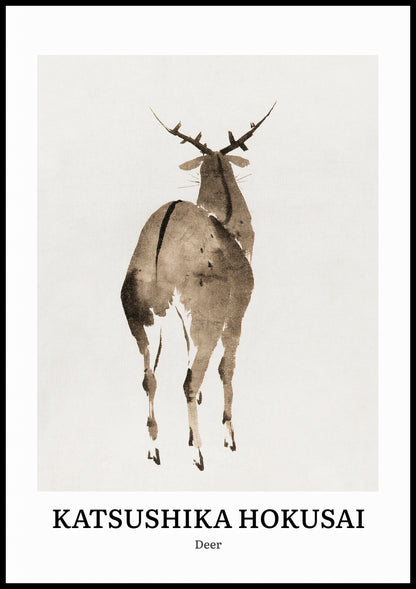 Plakat  Design Deer, Hokusai Vintage do Salonu