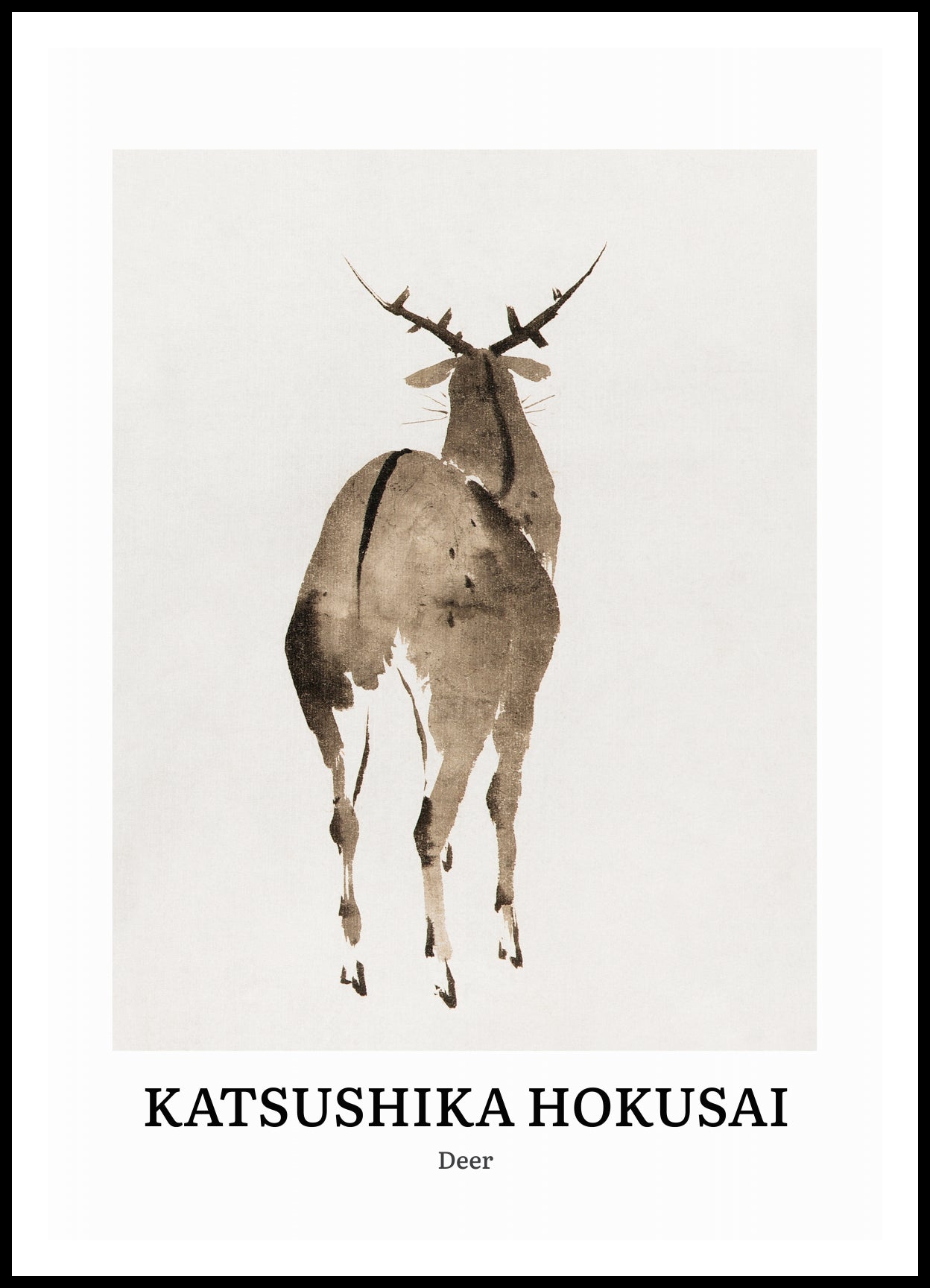 Plakat  Design Deer, Hokusai Vintage do Salonu