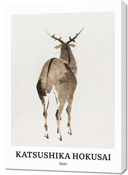 Obraz  Design Deer, Hokusai Vintage do Salonu