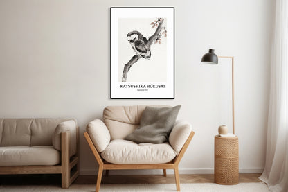 Plakat  Design Japanese Owl, Hokusai Vintage do Salonu