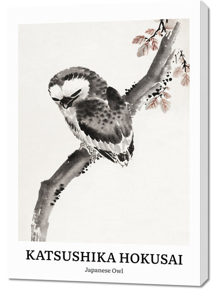 Obraz  Design Japanese Owl, Hokusai Vintage do Salonu