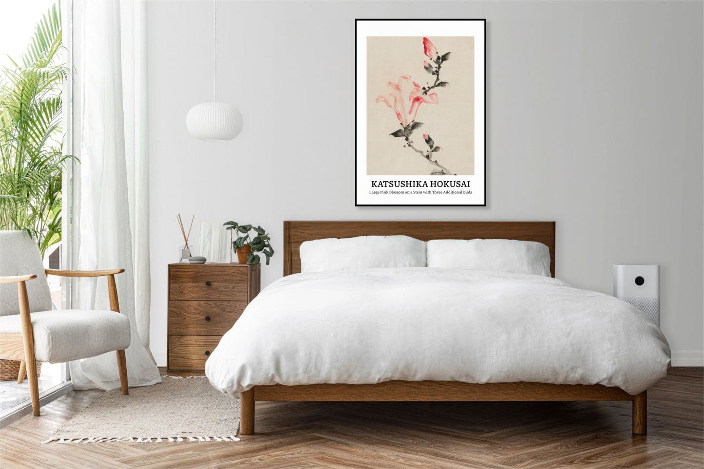 Obraz  Design Large Pink Blossom, Hokusai Vintage do Salonu