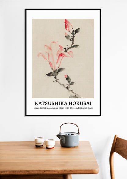 Obraz  Design Large Pink Blossom, Hokusai Vintage do Salonu